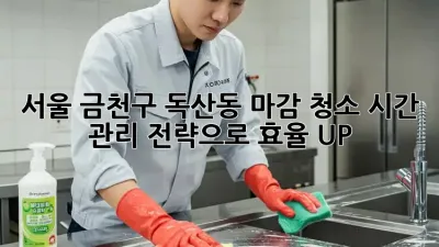 서울 금천구 독산동 마감 청소: 시간 관리 전략으로 효율 UP!